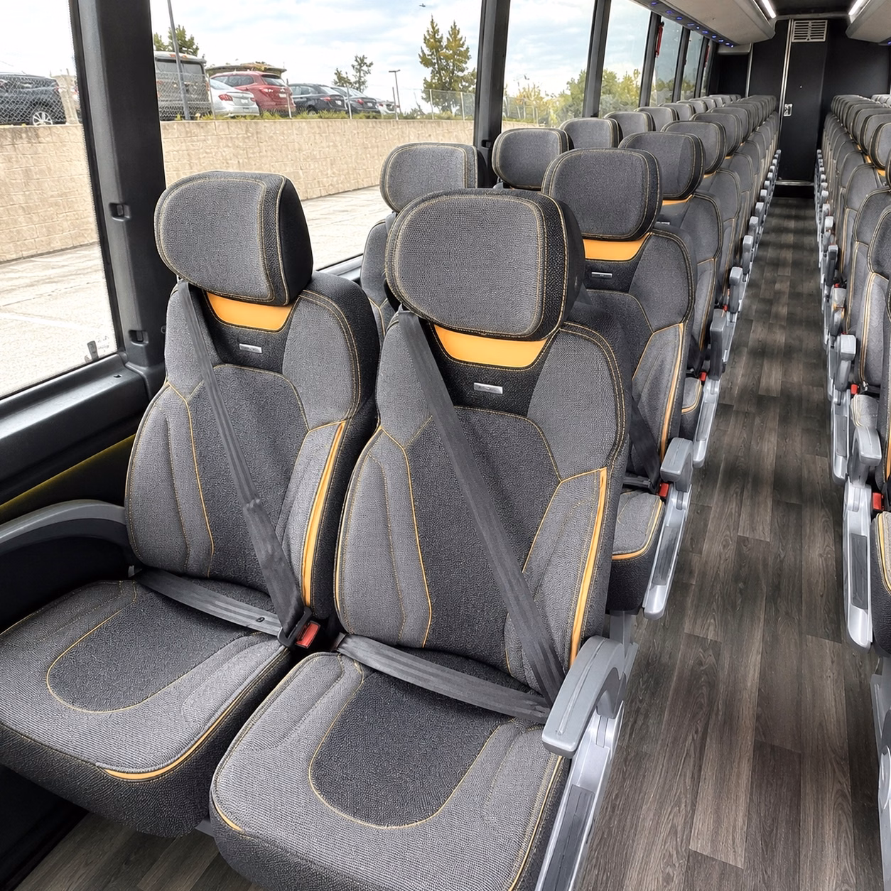 centennial charter bus rental interior
